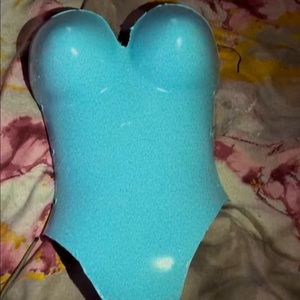 Custom Made Chest Plate Top In Baby Blue